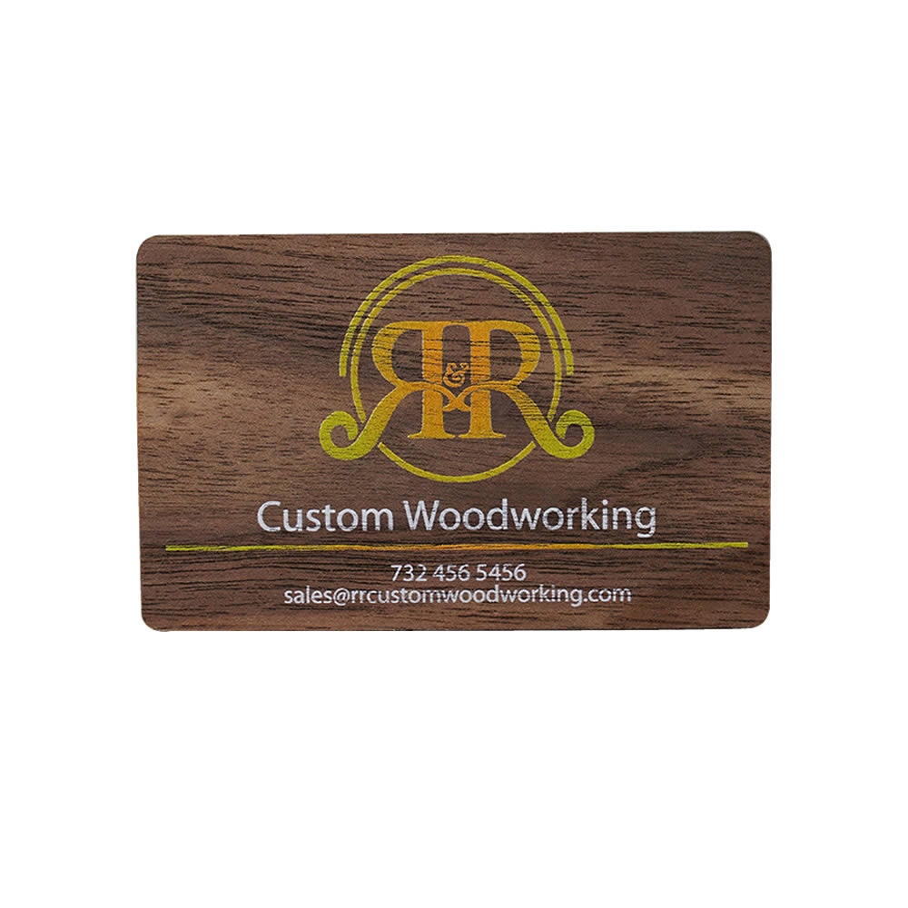 Black Walnut Wood Business Card 3 Wood Business Cards - Image 2