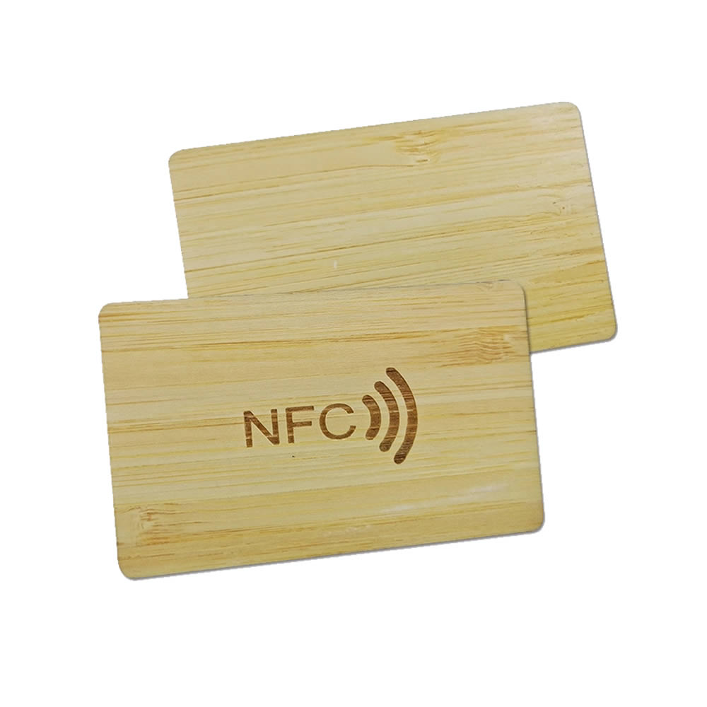wood card 04 Laser Cut NFC Wooden Business Cards - Image 2