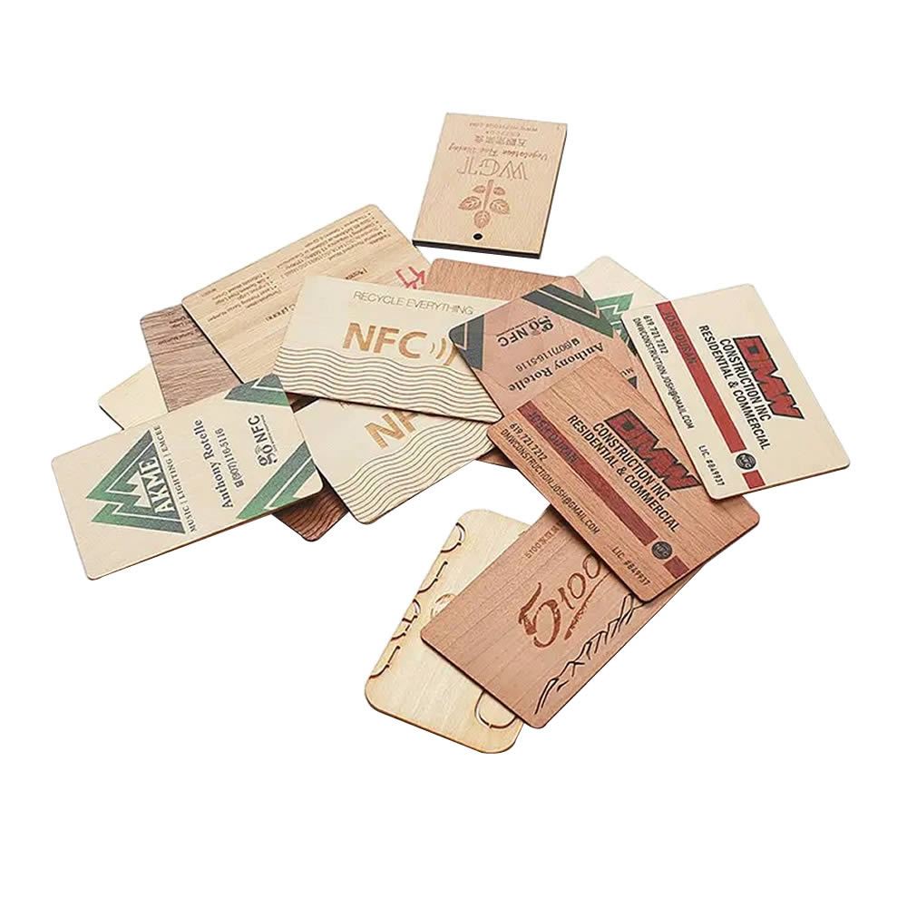 wood card 05 Laser Cut NFC Wooden Business Cards