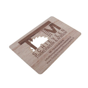 Engraved Wood Business Cards