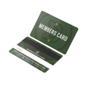 the bucket list bar plastic membership card with magnetic stripe