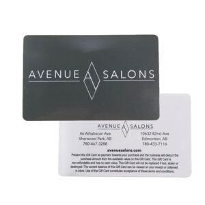 plastic printed salon card