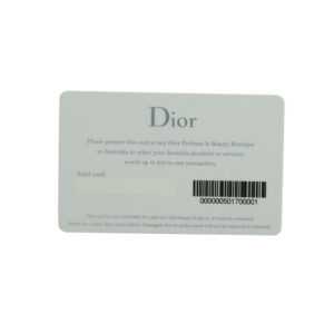 dior plastic gift card
