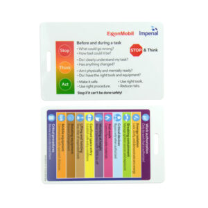 plastic knowledge learning card
