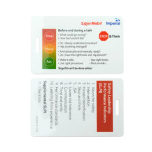 plastic knowledge learning card