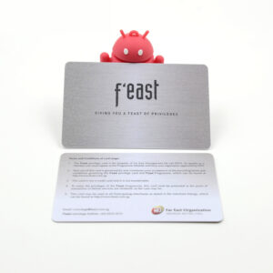 metallic plastic gold and silver card