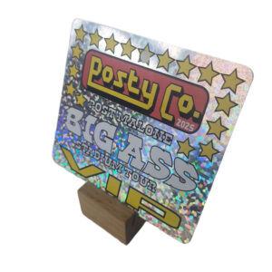 laser dazzling effect film uv printed plastic card