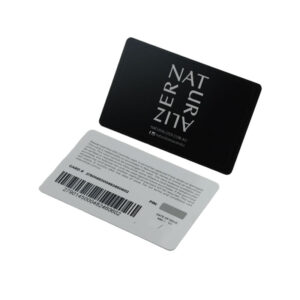 plastic gift card with barcode and pin code
