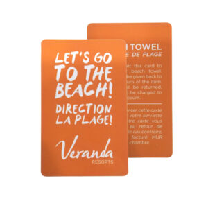 printed plastic resorts card