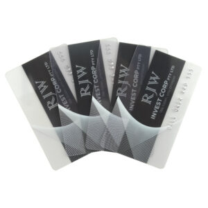 clear plastic business card