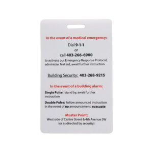 plastic visitor card