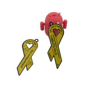 yellow ribbon there is hope plastic key tag card 1