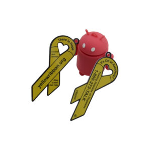 yellow ribbon there is hope plastic key tag card 5