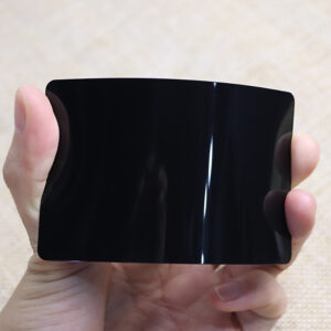 black colored plastic card