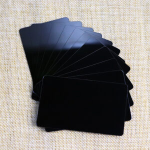 black colored pvc card