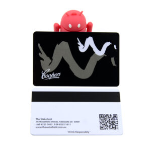 black plastic magnetic card