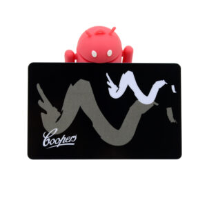 black plastic magnetic card