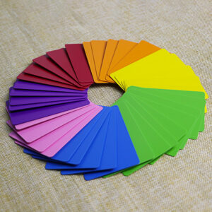 colored plastic card