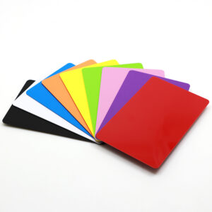colored plastic cards