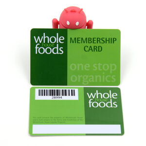 plastic card with barcode 09