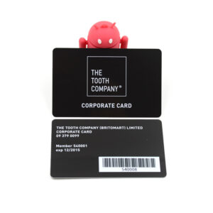 plastic card with barcode 11