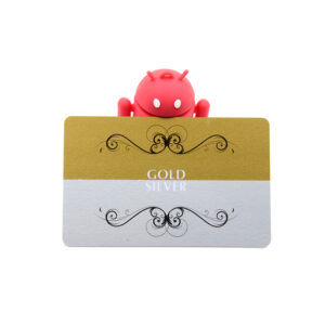 metallic plastic gold and silver card