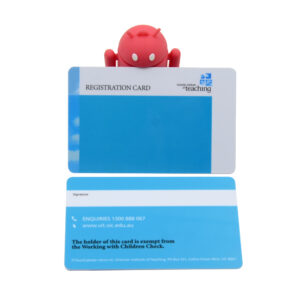 plastic registration card