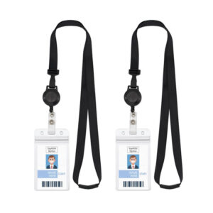 retractable lanyard with id badge holder 1