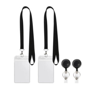 lanyard and badge reel with card holder