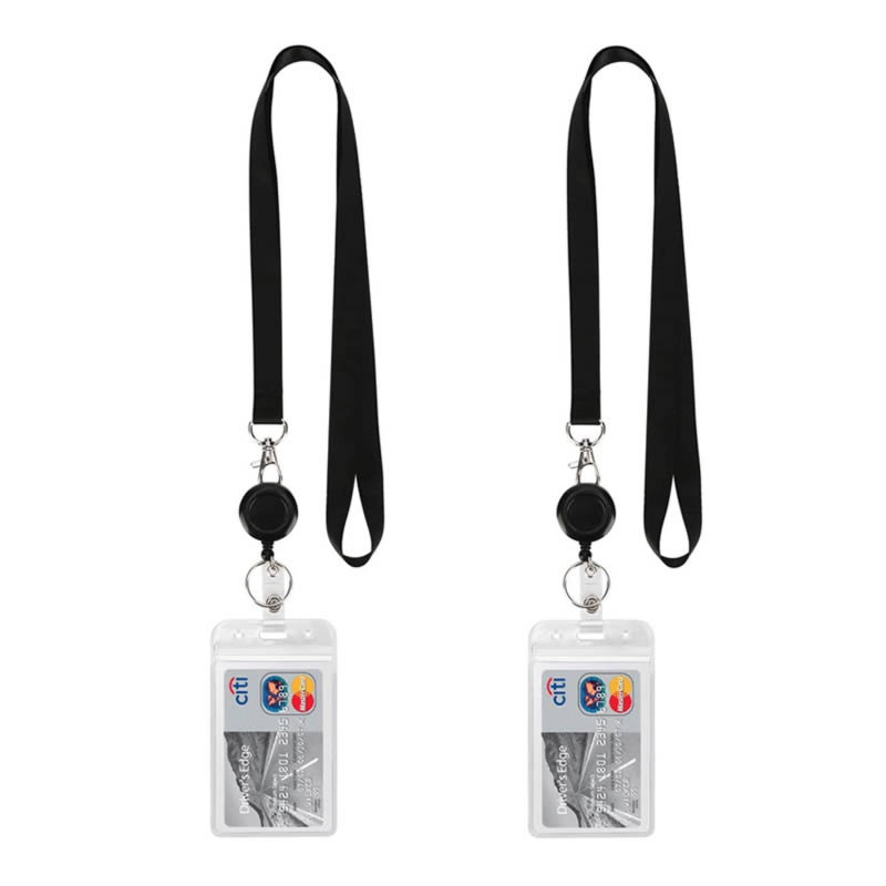 retractable lanyard with badge reel and card holder retractable lanyard with badge reel and card holder